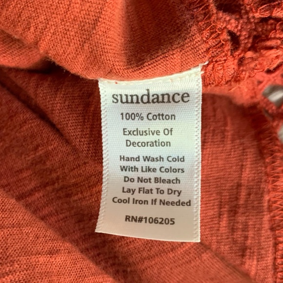 Sundance burnt orange 'Eden Lace Long Sleeve Top' - Picture 8 of 9